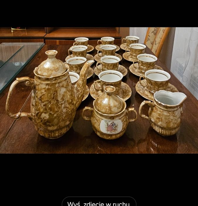 Porcelanowy Serwis do kawy lub Herbaty Stan Bardzo Dobry