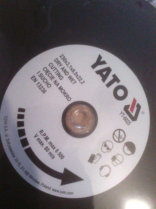 Диск отрезной алмазный YATO yt-6025