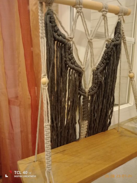 Macramé com tábua