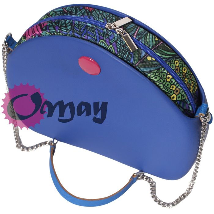 Chabrowy organizer OBAG MOON LIGHT pawie pióra 2 kieszenie wkład OMAY