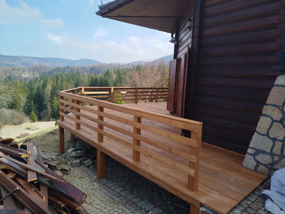 Balustrada drewniana ,balkon,taras
