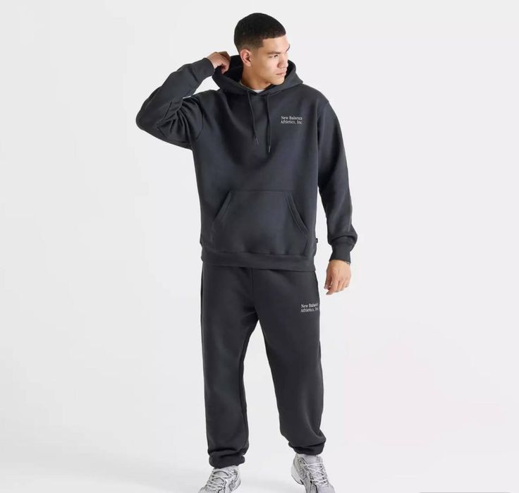 Оригінал | Костюм New Balance штани кофта худі темно сірий