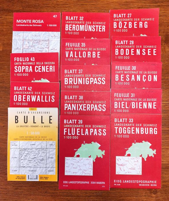 Карти доріг та пішохідних маршрутів Швейцарії