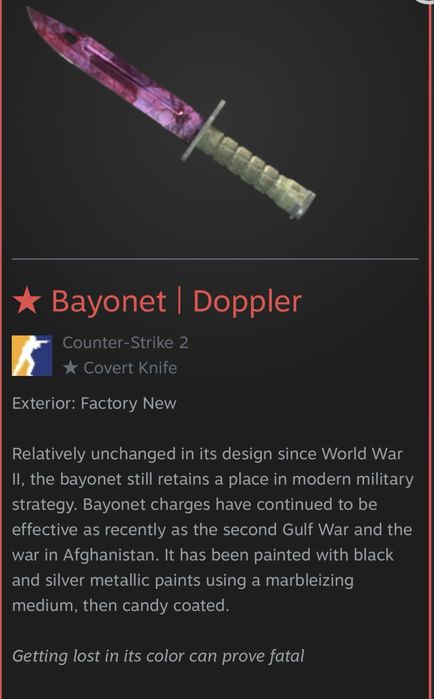 Bayonet Doppler phase 2 CS2