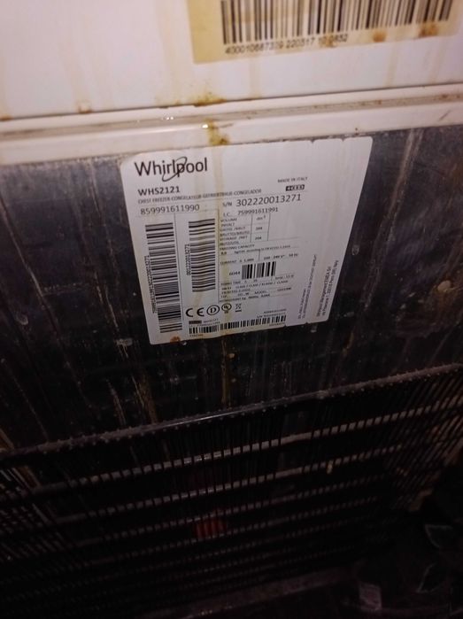 Zamrażarka Whirlpool 204L 80,6cm 42dB szybkie mrożenie biała