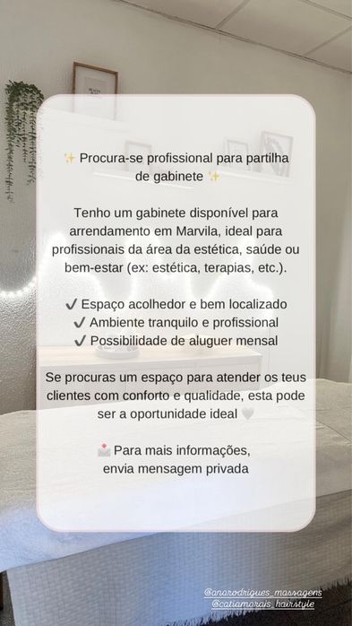 Alugo gabinete marvila!