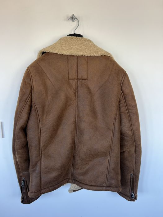 Jaqueta aviador Springfield L/M faux leather/lã