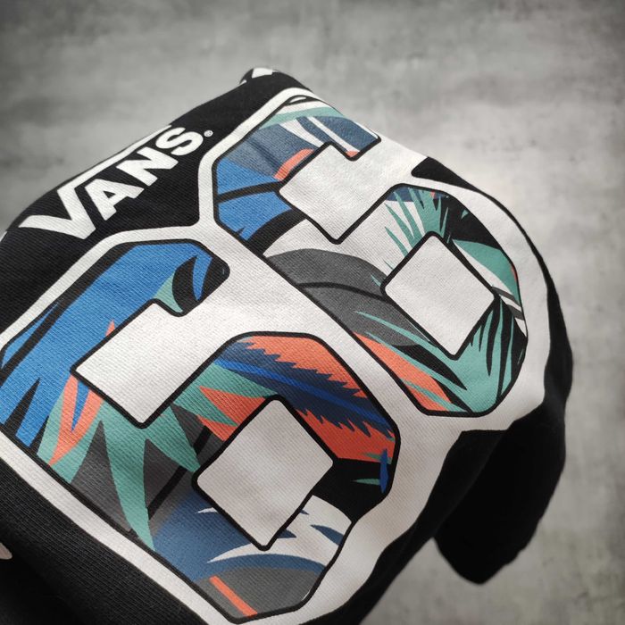 MĘSKA Bluza Duże Logo Casual Czarna Bawełna Vans Off the Wall Skate