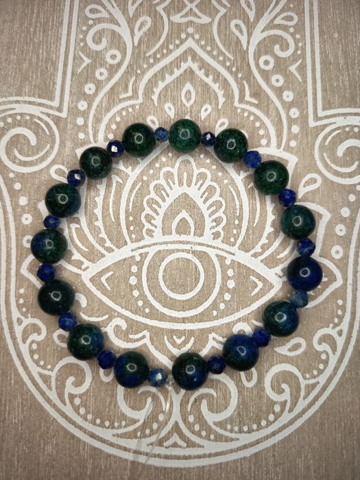 Lapis lazuli bransoletka z kamieni naturalnych hand made
