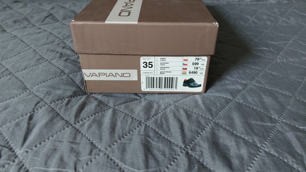 Eleganckie buty komunijne r. 35 -czarne, chłopięce