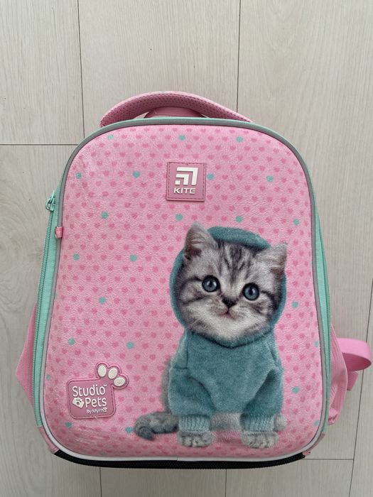 Рюкзак шкільний kite Studio pets киця рожевий