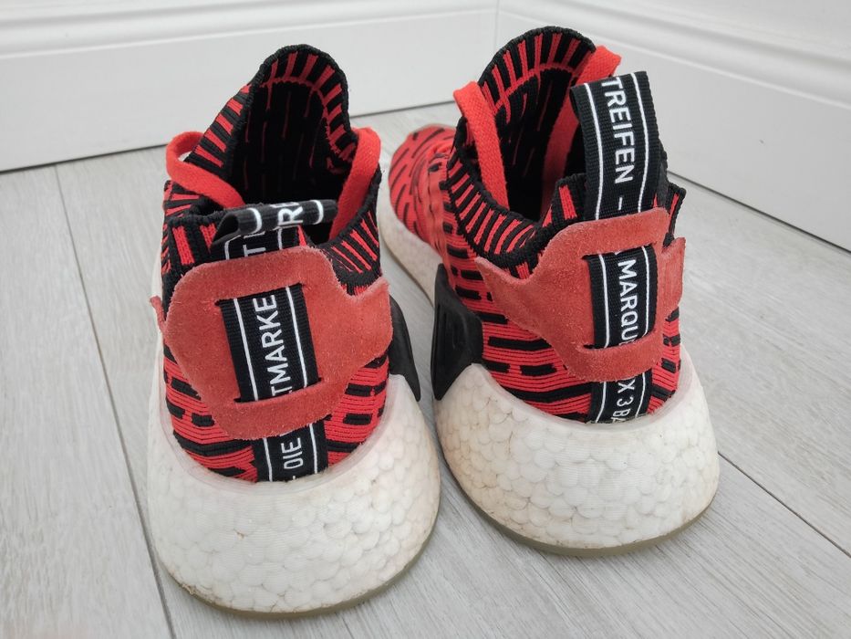 Adidas NMD_R2 Primeknit Core Red Sneakersy buty codzienne wiosenne