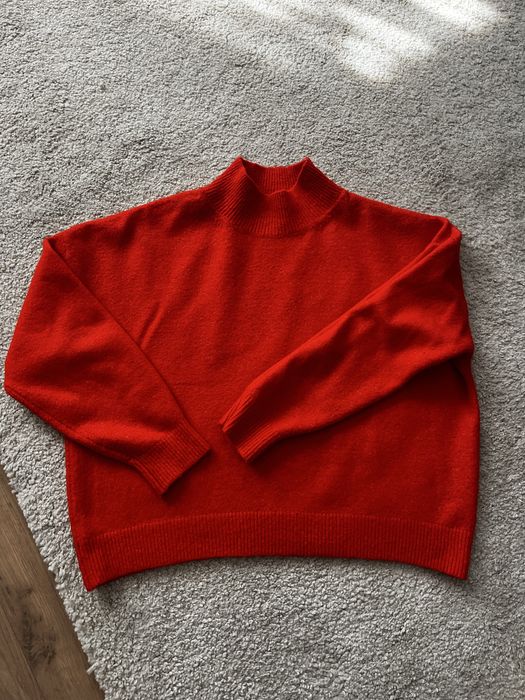 Czerwony sweter H&M L