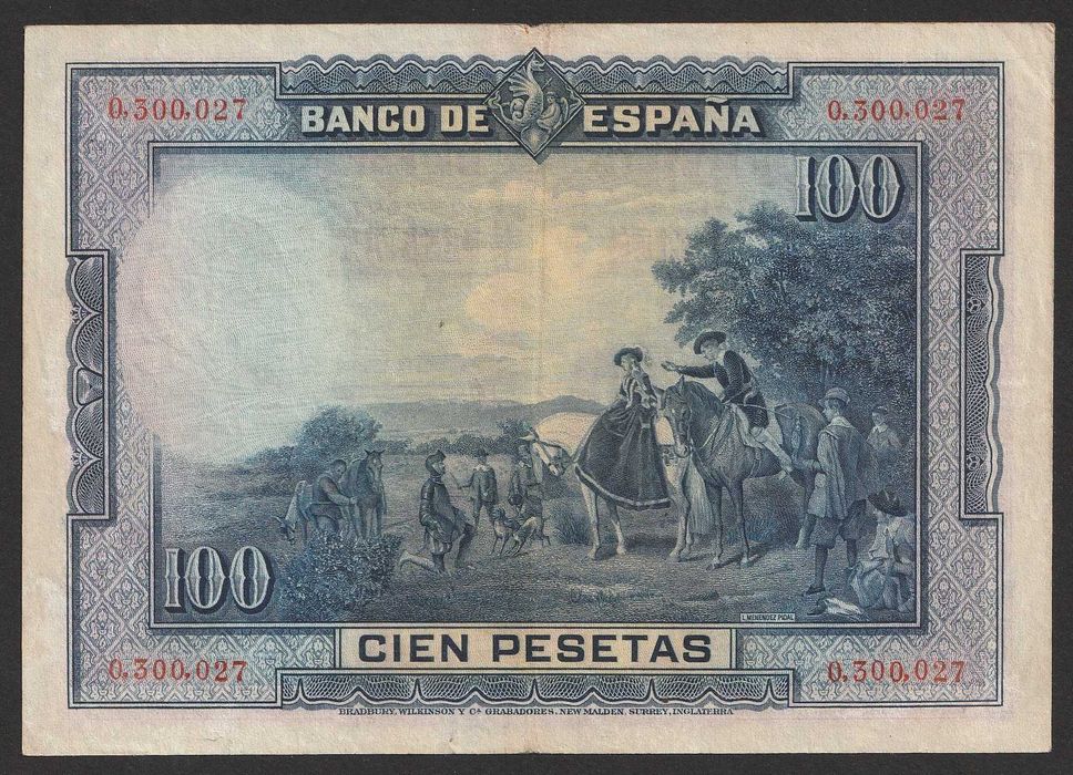 Hiszpania 100 peset 1928 - Miguel Cervantes - 0,300