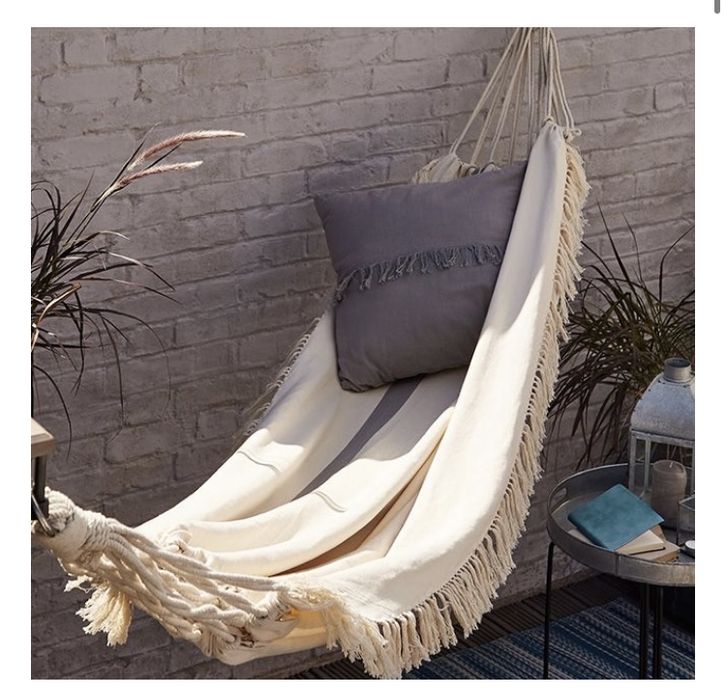 Hamak ogrodowy z frędzlami 209x130cm