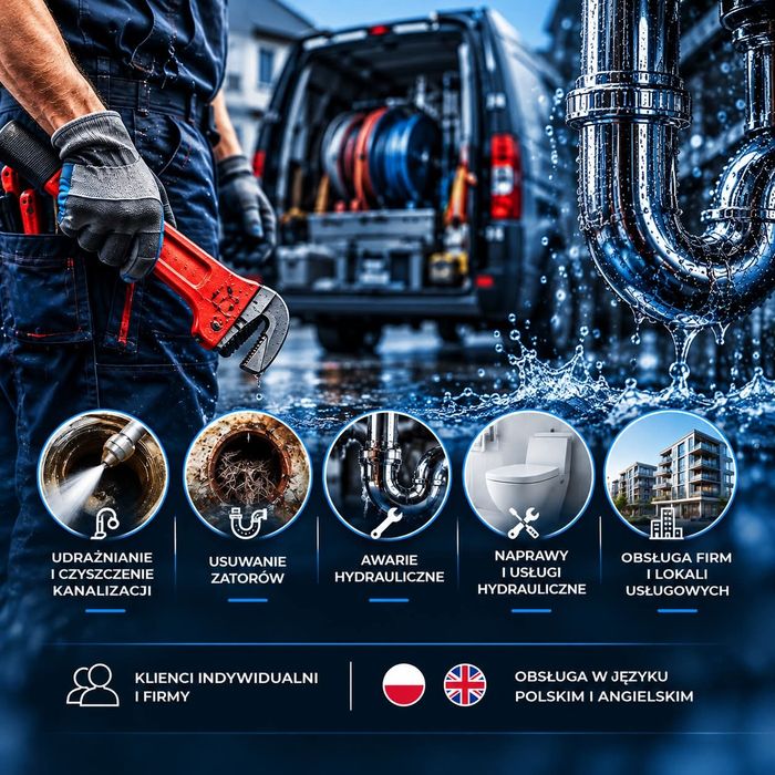 Hydraulik -  Udrażnianie Kanalizacji ,Kamera ,Przepompownie |  Warszawa/Radom