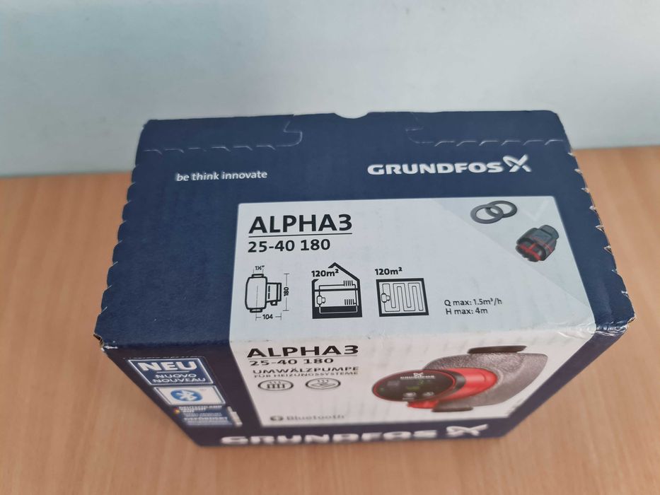 Новый. Насос циркуляционный Grundfos Alpha3 25-40 180 Bluetooth