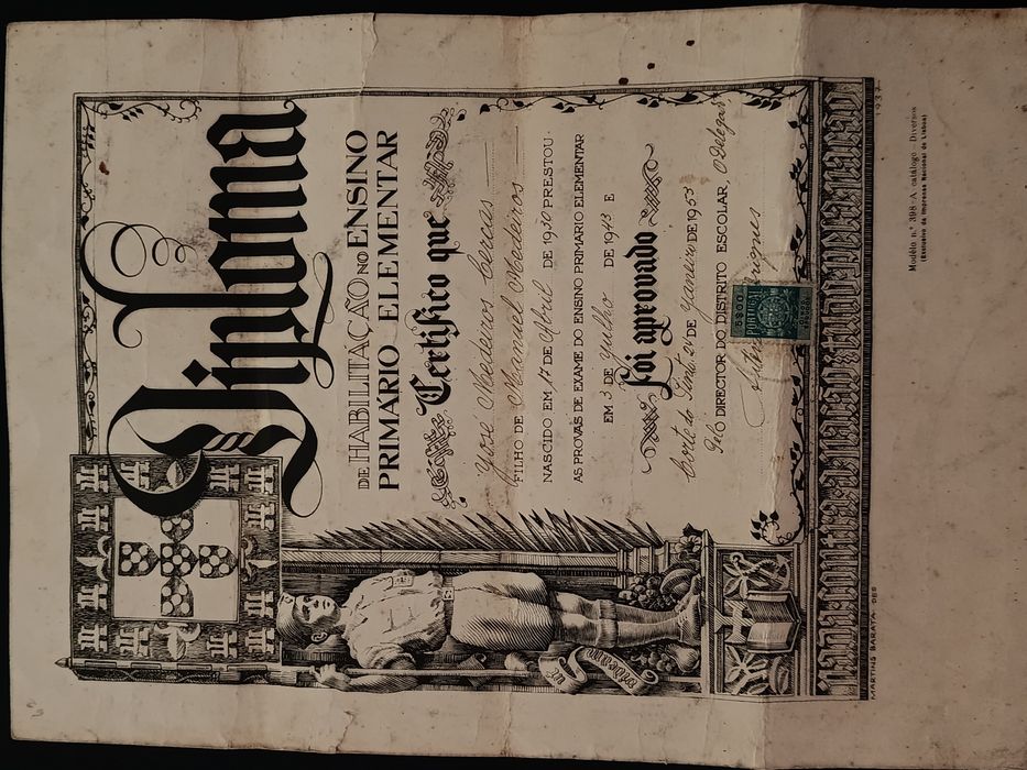 Diploma - Ensino Elementar 1943