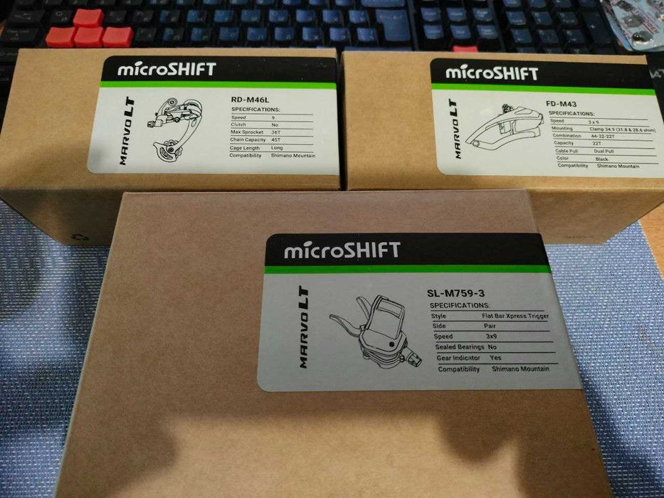 Переключатели. Манетки microSHIFT.Цепи