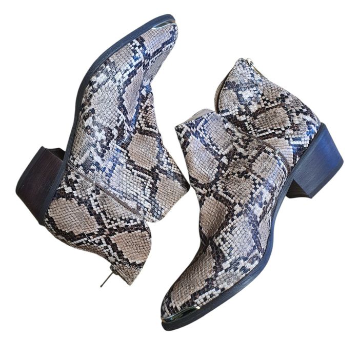 Buty Anna Field Botki Krótkie Kozaki Wzór Skóra Węża 39
