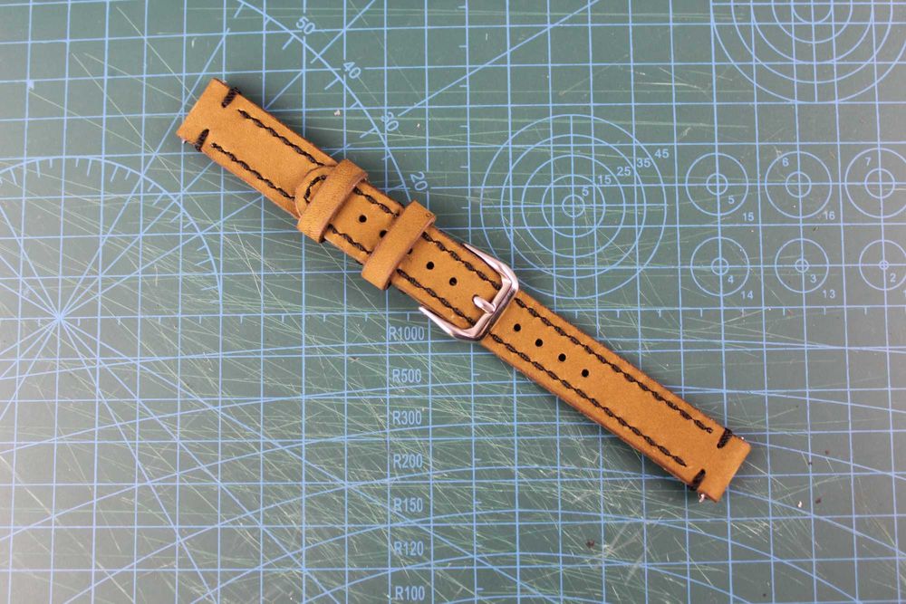 Ручна робота Ремінець для годинника Натуральна шкіра Crazy Horse 16-22