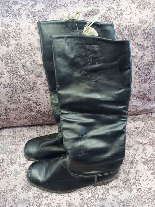 Хромовые офицерские сапоги СССР.