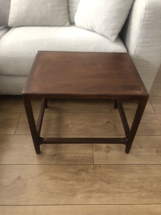 Stolik Zara Home drewno mango brąz czekolada brązowy
