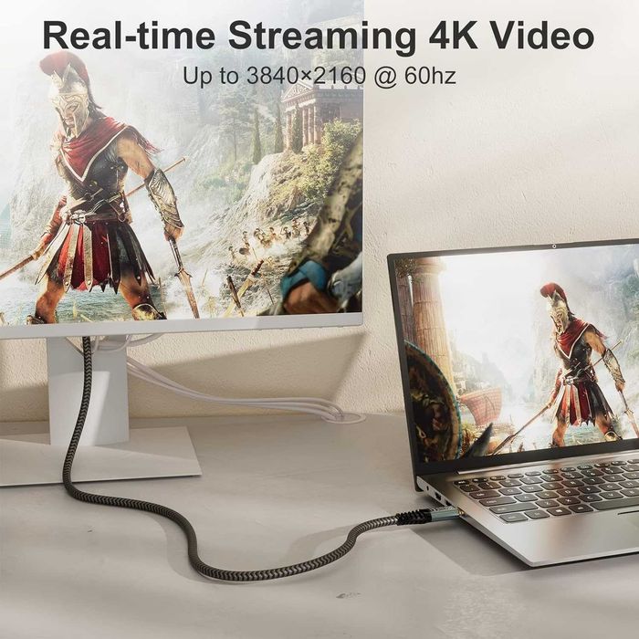 CAKOBLE USB C 5 m, USB C 3.2 Gen2, 20Gb/s, 100W, 20 V/5A, C, 4K 60Hz