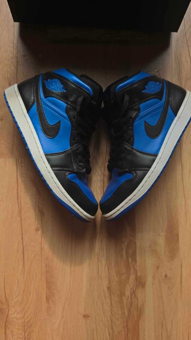 Jordan 1 Mid Black Royal Blue