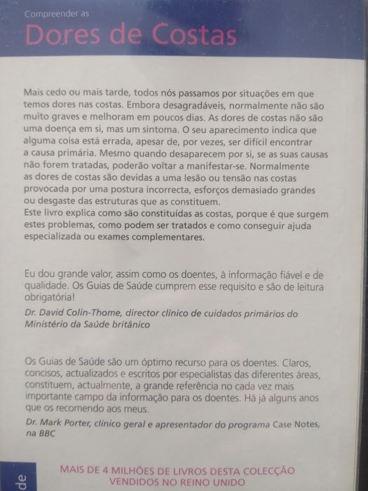 Livros guias - Galp / BP / Porto / Roteiro / Stress / Dores de costas