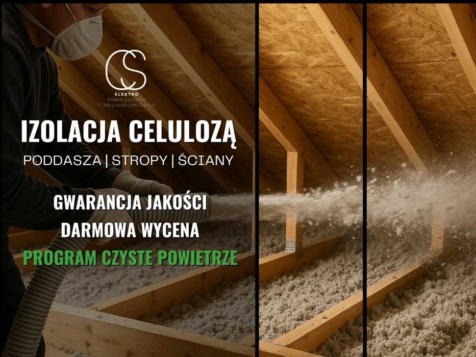 OCIEPLENIE PODDASZA, ocieplenie domu, Wdmuchiwanie celulozy, Izolacje.