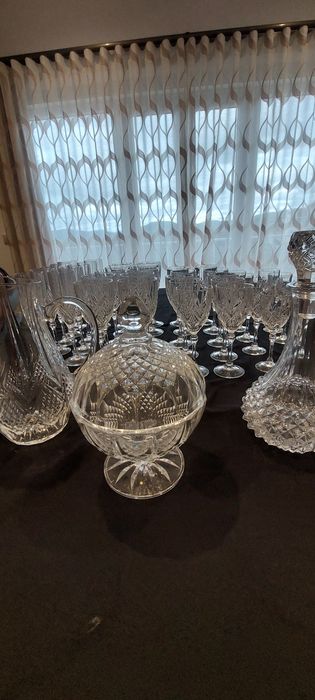 Jogo de copos em cristal  53 peças