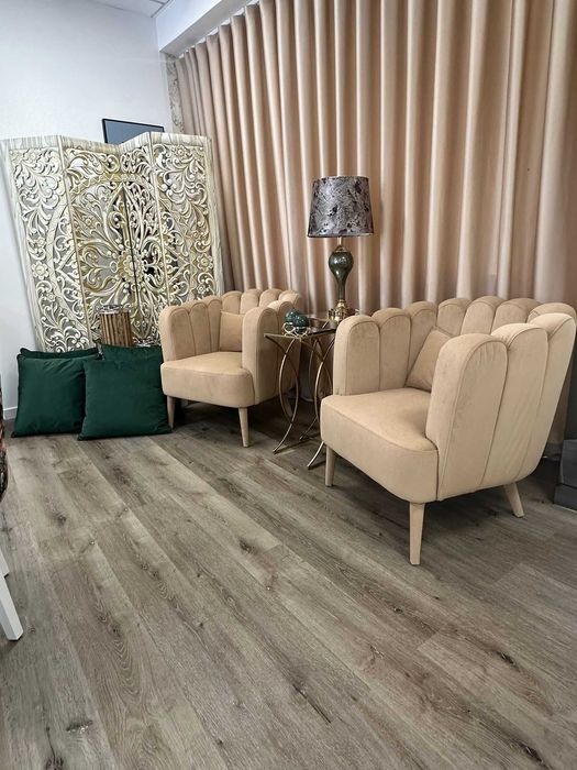 Conjunto de 2 cadeirões em veludo NOVO