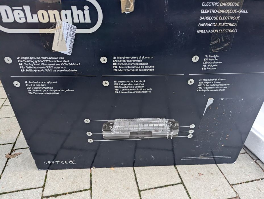 Grill elektryczny z rusztem De Longhi
