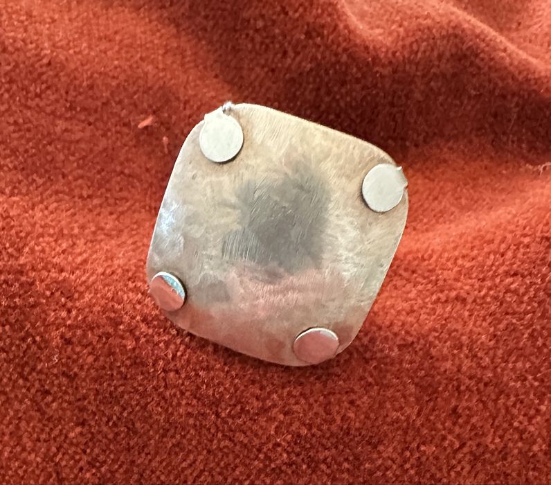 Anel em prata marcada