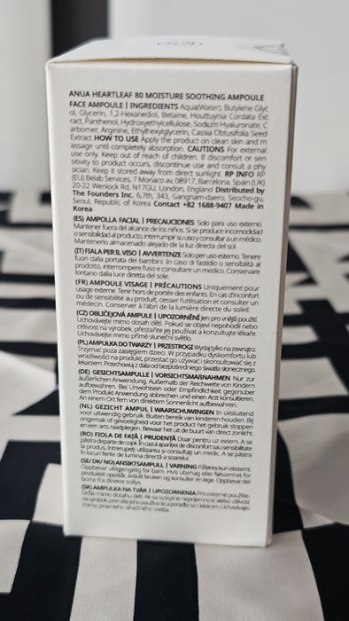 Anua Heartleaf 80% Soothing Ampoule, ampułka do twarzy