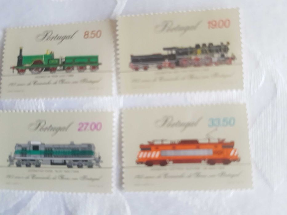 Selos Novos Não Utilizados Série Completa -Comboios