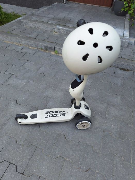 Scootandride Highwaykick 1 2w1 Jeździk i Hulajnoga + Kask Kolor Ash