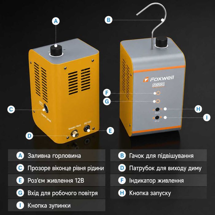Димогенератор для авто Foxwell SD201 | Дымогенератор автомобильный