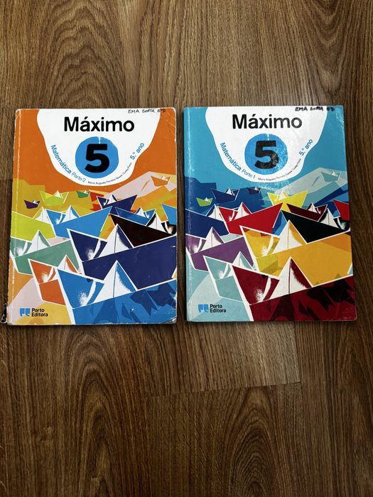 Manuais do Máximo 5 do 5.º ano- parte 1 e 2