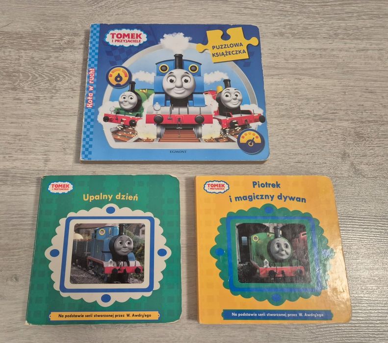 Tomek i przyjaciele książeczka puzzlowa zestaw 3szt. lokomotywa pociąg
