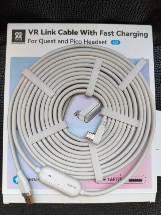 AMVR Link Cable USB3.2 gen1 New! Кабель з зарядним портом Meta Quest 3