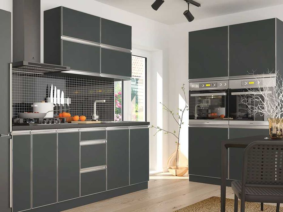 Кухня Альта (фасад в алюмінієвій рамці) посекційно під вашу кухню