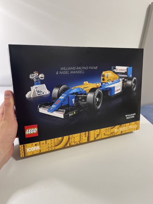 Lego 10353, WILLIAMS RACING FW14B & NIGEL MANSELL, 799 деталей.