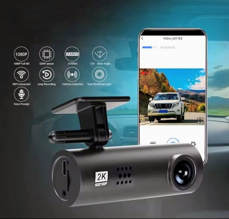 Wideorejestrator 2K WiFi | Night Vision | G-Sensor | Tryb parkingowy