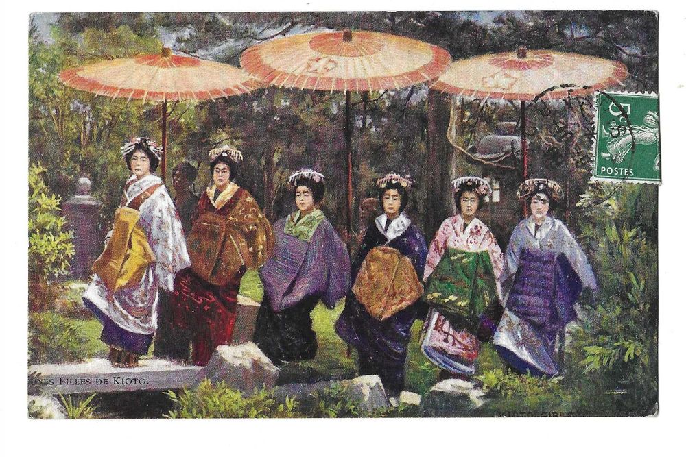 APc JEUNES FILLES DE KIOTO, Kioto Girls - Pocztówka - Tuck