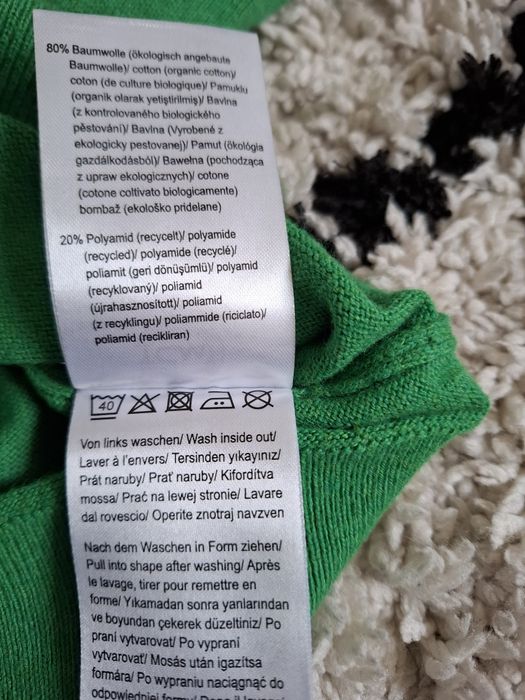 Zielony bawełniany sweter  męski Tchibo essentials  r.M