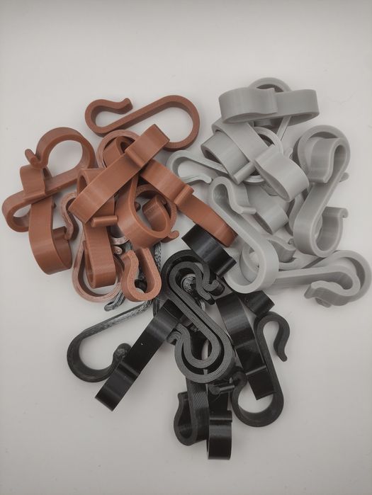 Haczyki na rynnę do lampek rant 12 - 20mm i inne 50 szt. kolory