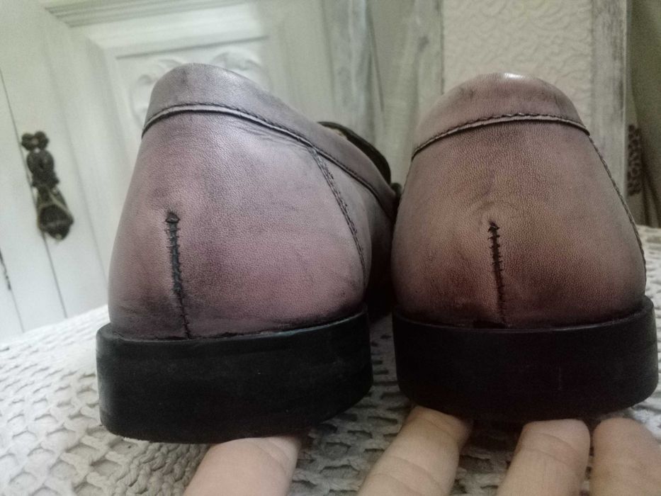 jak NOWE skórzane indyjskie M&S mokasyny damskie półbuty pantofle 42