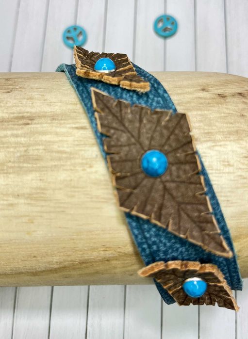 Bransoletka Skórzana unisex w stylu boho HANDMADE